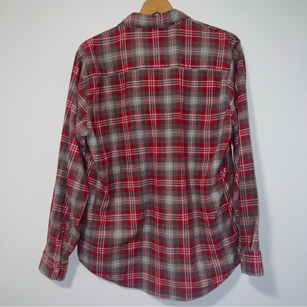 SOLD Vintage Dickies Red Plaid Flannel Button Down Shirt - Picture 6 of 6